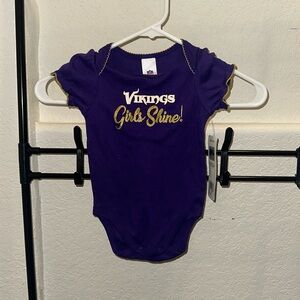 NWT NFL VIKINGS Baby Girl Onsie